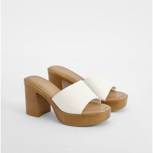 Mules À Plateforme Et Talon - 40 - boohoo - Modalova