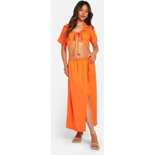 Ensemble Froncé Avec Chemise Et Jupe Portefeuille - 34 - boohoo - Modalova