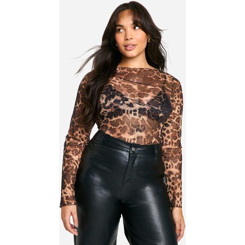 Grande Taille - Top En Mesh À Coutures Apparentes - 44 - boohoo - Modalova