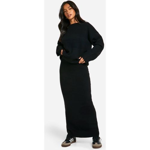 Petite" - Ensemble En Maille Douce Avec Pull Fin Et Jupe Longue - S - boohoo - Modalova