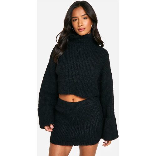 Petite" - Ensemble Oversize Avec Pull À Col Montant Et Mini-Jupe - S - boohoo - Modalova