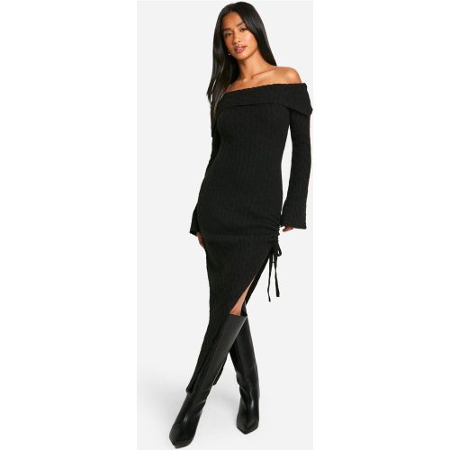 Petite" - Robe Longue Asymétrique À Col Bateau - L - boohoo - Modalova