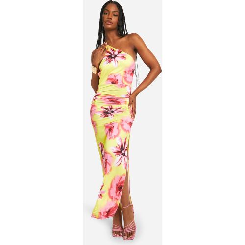 Tall" - Robe Longue Fleurie Asymétrique - 34 - boohoo - Modalova
