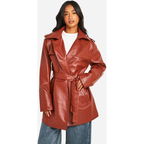 Petite" - Trench Court À Ceinture - 36 - boohoo - Modalova