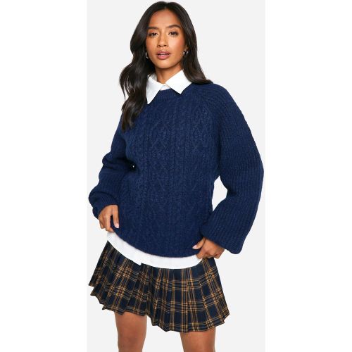 Petite" - Pull Oversize En Maille Torsadée - Xs - boohoo - Modalova
