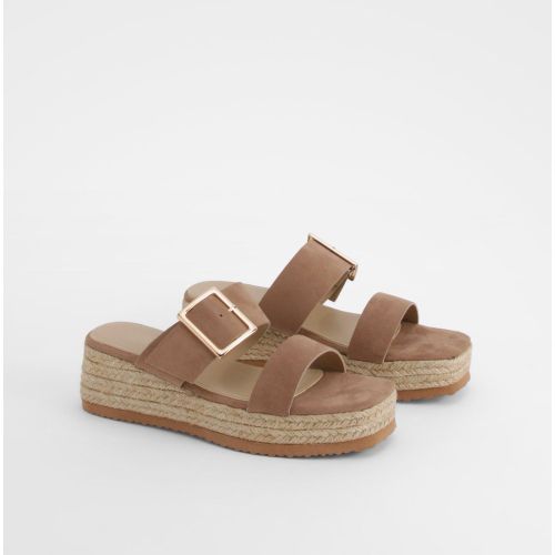 Sandales Compensées À Boucles - 38 - boohoo - Modalova