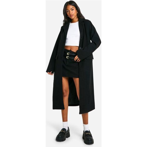 Tall" - Manteau Long Effet Laine - 40 - boohoo - Modalova