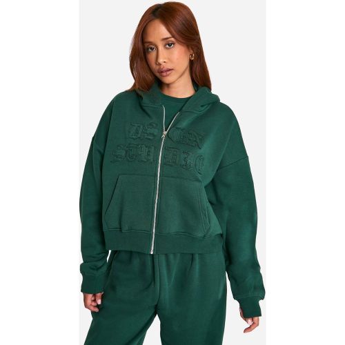 Sweat À Capuche Zippé À Imprimé Dsgn Studio - S - boohoo - Modalova