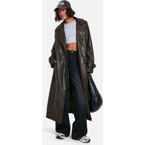Tall" - Trench Effet Vintage En Synthétique - 34 - boohoo - Modalova