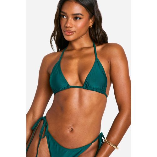 Haut De Maillot Triangle - Vert Émeraude - 38, Vert Émeraude - boohoo - Modalova