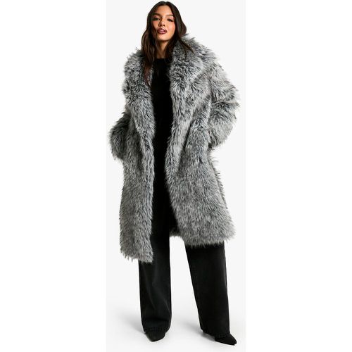 Manteau Mi-Longue En Fausse Fourrure - 38 - boohoo - Modalova