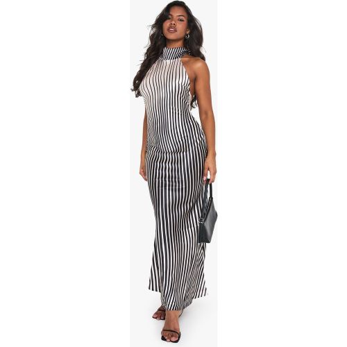 Robe Longue Satinée À Rayures - 36 - boohoo - Modalova