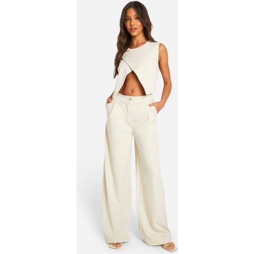 Pantalon Large Taille Haute - 34 - boohoo - Modalova
