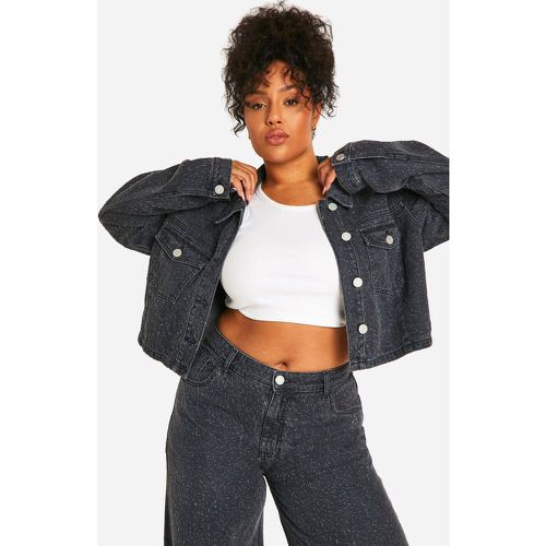 Grande Taille - Veste En Jean À Déchirures - 44 - boohoo - Modalova