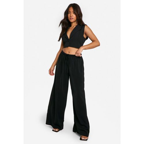 Petite" - Pantalon Large Tissé - 34 - boohoo - Modalova