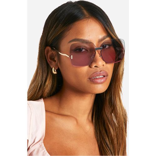 Ombre Oversized Square Sunglasses - boohoo - Modalova