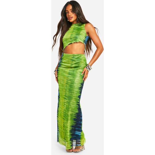 Jupe Longue Asymétrique En Mesh - 34 - boohoo - Modalova
