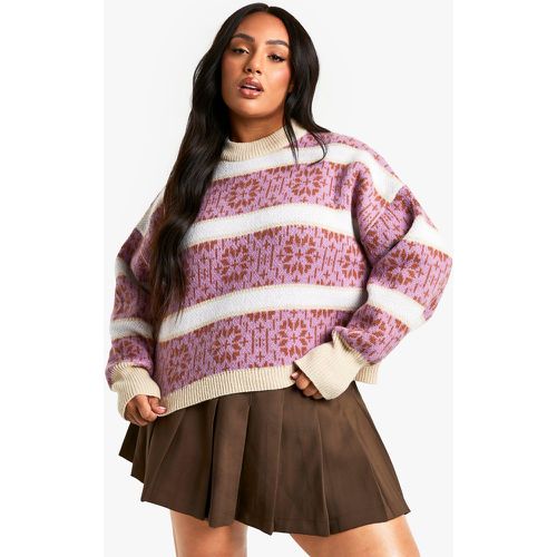 Grande Taille - Pull En Maille Premium À Motif Jacquard - 20/22 - boohoo - Modalova