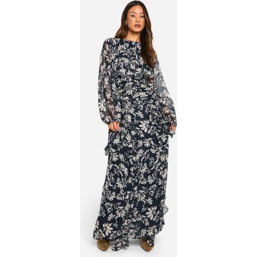 Tall" - Robe Longue Fleurie À Volants - 36 - boohoo - Modalova
