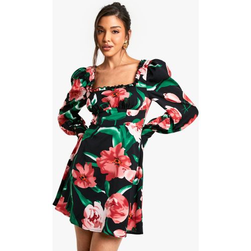 Robe Champêtre Corset Fleurie - 40 - boohoo - Modalova