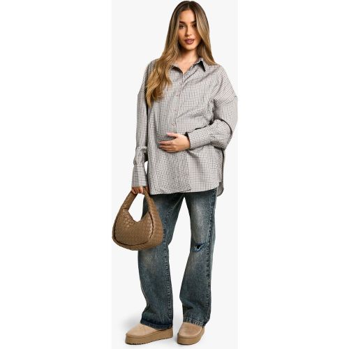 Maternité - Chemise Oversize À Carreaux - 36 - boohoo - Modalova