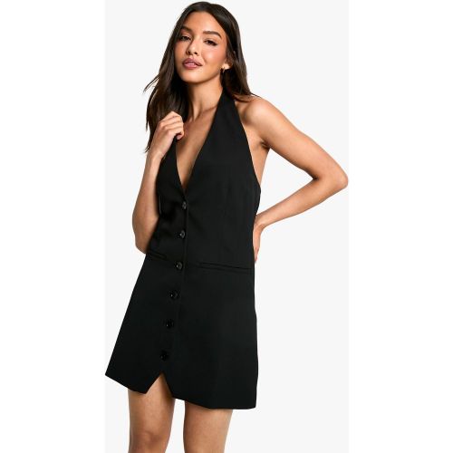 Robe Courte Boutonnée À Dos Nu - 40 - boohoo - Modalova