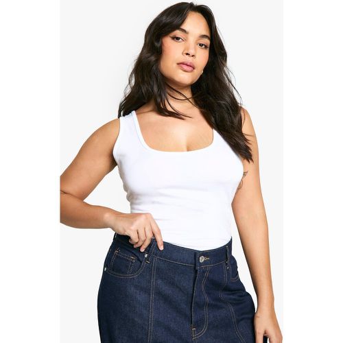 Grande Taille - Body Sans Manches En Coton À Col Rond - 44 - boohoo - Modalova