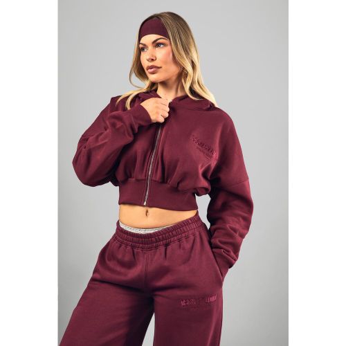 Sweat À Capuche Oversize Zippé À Slogan Dsgn Studio - S - boohoo - Modalova