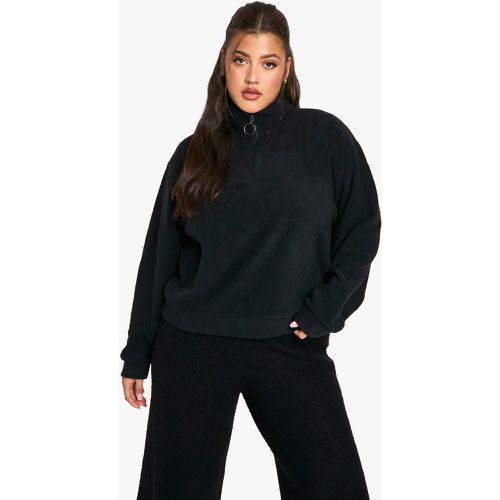 Grande Taille - Sweat En Polaire À Col Zippé - 46 - boohoo - Modalova