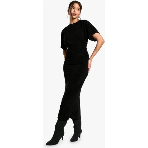 Robe Mi-Longue Cintrée À Manches Courtes - 36 - boohoo - Modalova