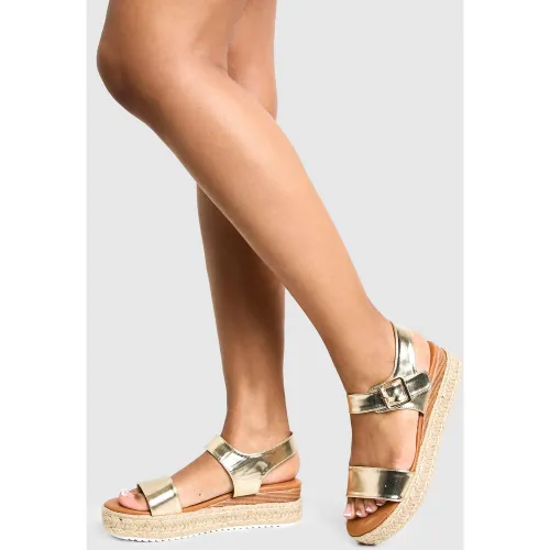 Sandales Compensées À Boucles - 39 - boohoo - Modalova