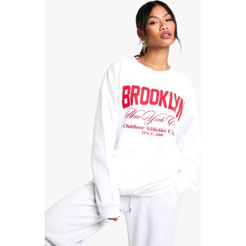 Sweat Oversize À Slogan Brooklyn - M - boohoo - Modalova