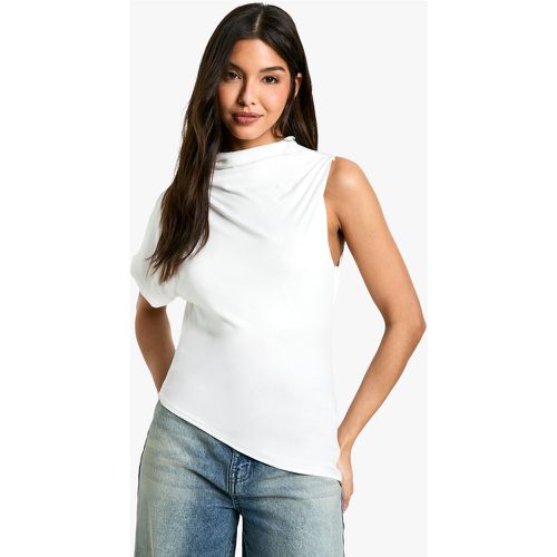 Top Asymétrique Drapé - 38 - boohoo - Modalova