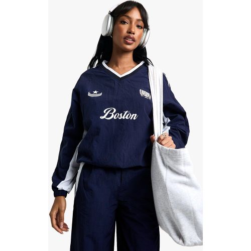Top Oversize À Col V Et Ourlet Élastiqué - 34 - boohoo - Modalova