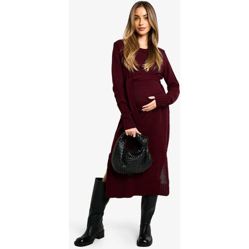 Maternité - Robe Pull De Grossesse À Col Rond - 40 - boohoo - Modalova