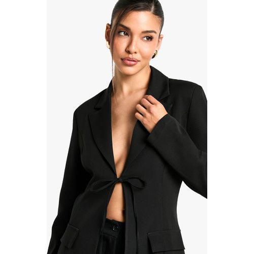 Blazer De Tailleur Noué - 36 - boohoo - Modalova