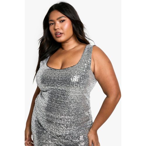 Grande Taille - Débardeur Pailleté - 44 - boohoo - Modalova