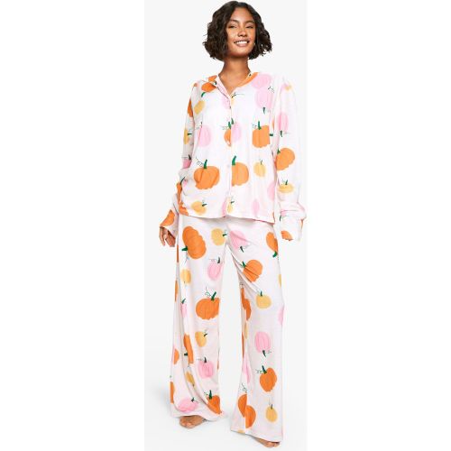 Tall" - Ensemble De Pyjama À Imprimé Citrouille - 38 - boohoo - Modalova