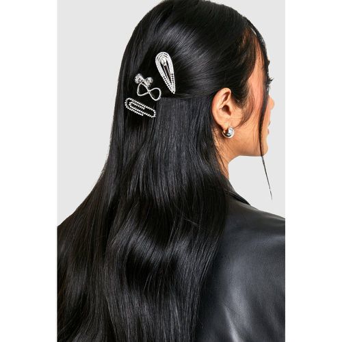 Lot De 3 Pinces À Cheveux ées - One Size - boohoo - Modalova