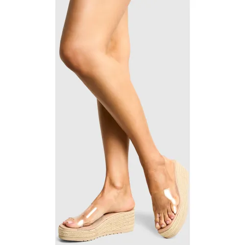 Mules Compensées Transparentes - 36 - boohoo - Modalova