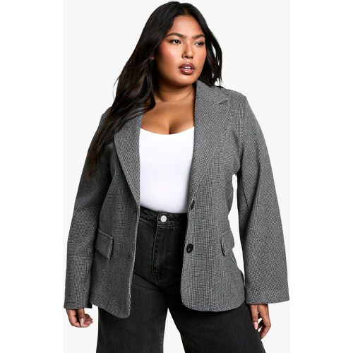 Grande Taille - Blazer De Costume À Carreaux - 44 - boohoo - Modalova