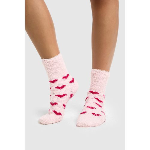 Chaussettes À Motif Cœur - One Size - boohoo - Modalova