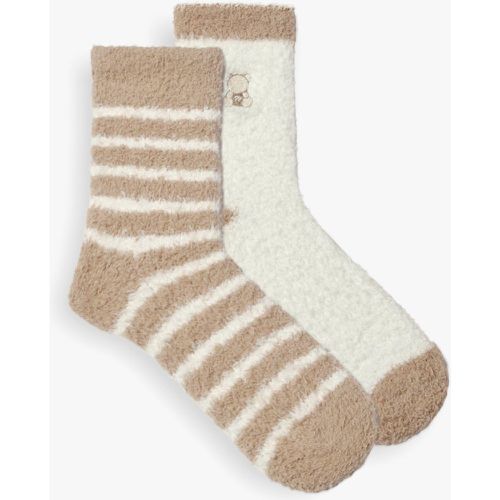 Lot De 2 Paires De Chaussettes En Peluche - One Size - boohoo - Modalova