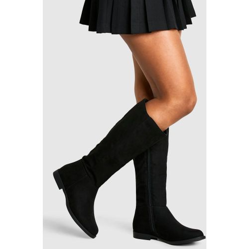 Bottes Hautes En Synthétique - Pointure Large - 39 - boohoo - Modalova