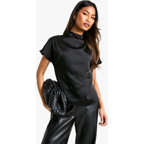Blouse À Col Montant Et Manches Courtes - 34 - boohoo - Modalova