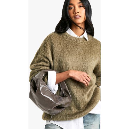 Sac À Main Texturé Verni - One Size - boohoo - Modalova