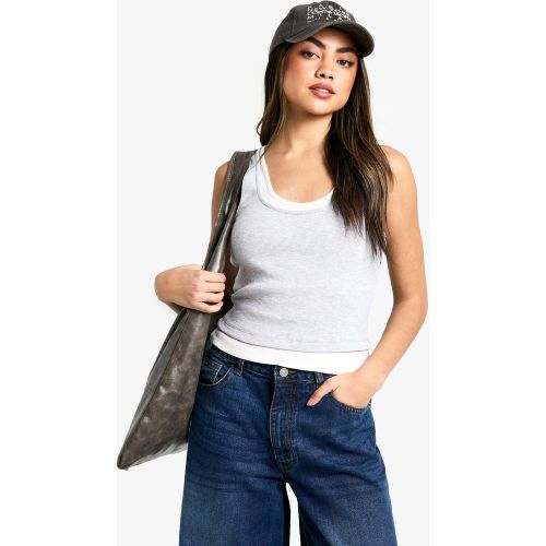 Top Côtelé 2 En 1 - 34 - boohoo - Modalova