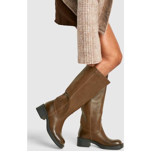 Bottes Hautes Effet Vintage - 36 - boohoo - Modalova