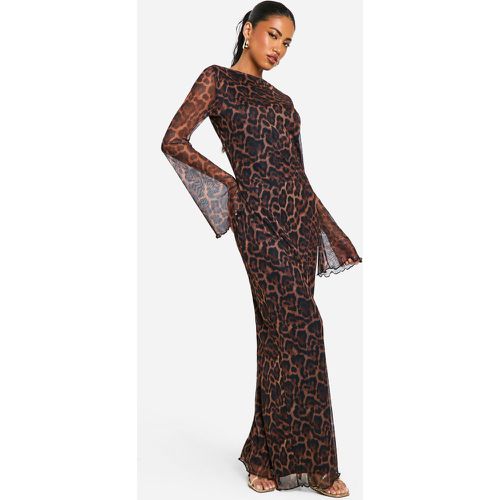 Robe Longue À Imprimé Léopard - 36 - boohoo - Modalova