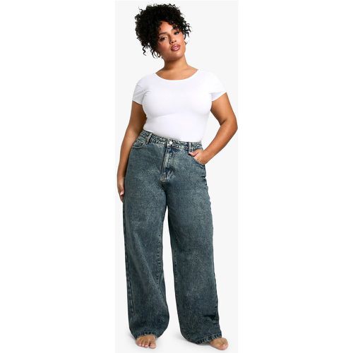 Grande Taille - Jean Boyfriend Basique Taille Haute - 16/32L - boohoo - Modalova